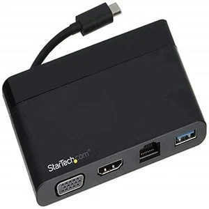 StarTech.com USB C Multiport Adapter with HDMI, VGA, Gigabit Ethernet & USB 3.0 - Photo 1/6