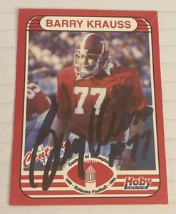 BARRY KRAUSS  / SIGNED / ALL CENTURY TEAM /ALABAMA FOOTBALL CARD #26/ SUPER RARE - Picture 1 of 4