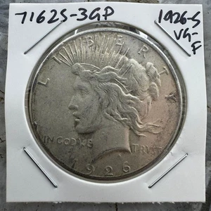 1926-S US 90% Peace Silver Dollar VG-F #71625-3GP - Picture 1 of 4