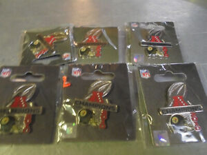 Vintage Lot of Six 2010 Pittsburgh Steelers AFC Champion Pins