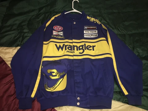 Chase Authentics Nascar Wrangler Jeans Jacket Dale Earnhardt SR XL Hat Cap Cover