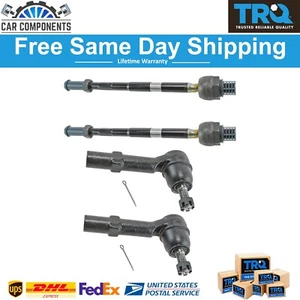 TRQ New Front Tie Rod End Inner Outer LH RH Set For 2008-2017 Buick Chevy GMC - Picture 1 of 6
