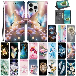 For Nokia C32 C22 C12 C31 C21 Patterned Magnetic Leather Wallet Card Case Cover - Picture 1 of 142
