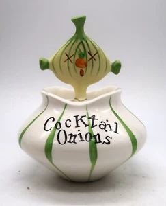 VTG Holt Howard Pixieware Cocktail Onion Jar w/ Spoon Lid Condiment '58 Rare HTF - Picture 1 of 22
