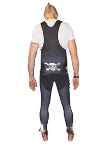 Pirate lange, warme Hose mit Sitzpolster schwarz, Pirat, Skull, Totenkopf - Bild 1 von 1
