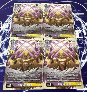 x4 Raguelmon BT9-080 R Playset Digimon TCG X Record - Picture 1 of 1