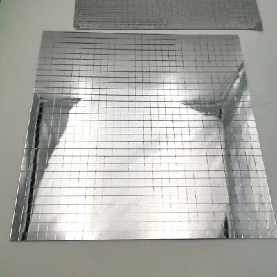 Selbstklebende Glasspiegel Mosaikfliesen Mini Quadratisches Blatt 1x1/30x30cm - Bild 1 von 4
