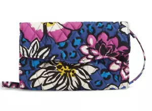 NWT African Violet Strap Wallet String Convertible Crossbody Vera Bradley - Picture 1 of 10