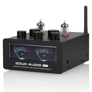 Douk Audio T6PRO HIFI TPA3255 Bluetooth Tube Amplifier with VU Meter 300Watts x2 - Picture 1 of 12