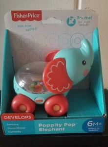 Fisher Price Poppity Pop Elephant Infant-Toddler Rolling Developmental Toy NEW - Picture 1 of 1