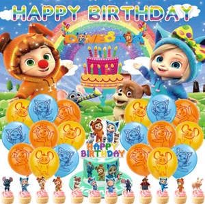 Dave and Ava Party Supplies Birthday Decoration Set Balloons Cake Toppers Banner - Picture 1 of 7