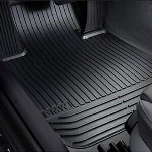 BMW OEM E53 X5 All-Weather Floor Mats - Front Black 82550151189 GENUINE ORIGINAL