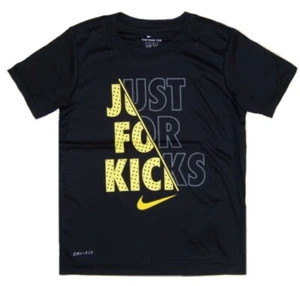 Nike Little Boys Dri-Fit  Athletic Cut Short Sleeve T-Shirt NWT Size   7   Black - Picture 1 of 3
