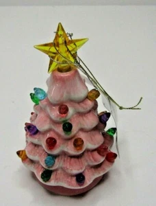 Mr. Christmas Nostalgic Mini Pink Lighted Christmas Tree Ornament - Picture 1 of 5