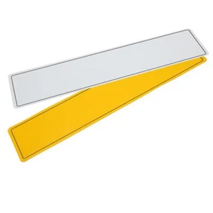 Pair Front MOT Road Legal Car Van Registration Plastic Number Plate With Border - Picture 1 of 6