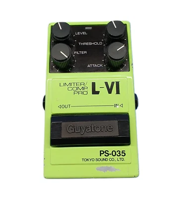 Unidad principal pedal compresor Guyatone PS-035 solo funcionamiento confirmado desde Japón Foto 1 de 4