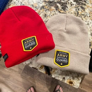 2 Youth Children’s Beanie Stocking Caps Winter Hat Colorado Army National Guard - Picture 1 of 3
