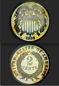 1868 NGC PR66* STAR $4,024 APR for THIS Slab! 600 Minted PROOF Two Cents STAR 2c - Picture 1 of 7
