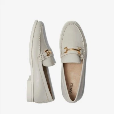 Zapatos sin cordones Vaneli June para mujer de cuero napa de hueso mocasín zapatos cómodos talla 9 Foto 1 de 4