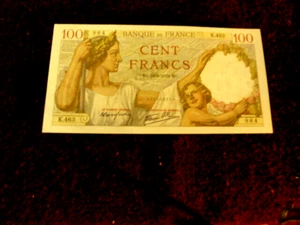 Frankreich 1939 100 Francs in vz+ - Bild 1 von 2