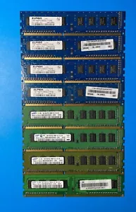 8X 1GB (8GB) PC3-8500 (DDR3 1066) mixed desktop RAM or scrap gold recovery lot - Picture 1 of 2