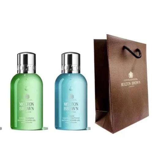 Molton Brown Men's Shower Gel Gift Set 2 x 100ml Eucalyptus /Coastal