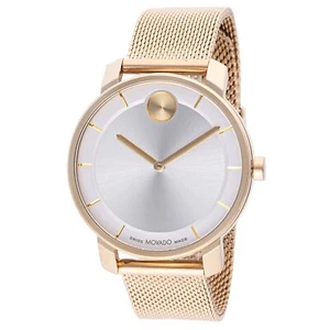 Reloj de cuarzo Movado 3600920 para mujer con esfera plateada audaz con rayos de sol - Imagen 1 de 4
