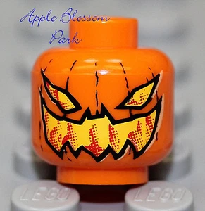 NEU LEGO orange PUMPKIN MINIFIGUREN KOPF Halloween Vogelscheuche Monster Jack-O-Laterne - Bild 1 von 1