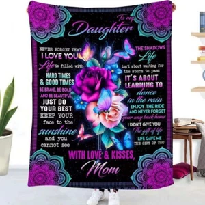 Daughter Blankets from Moms Daughter Birthday Gifts My Daughter Blanket Soft ... - Picture 1 of 8