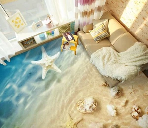 3D Starfish Ocean SKE1174 Floor Wall Paper Wall Print Decal Wall Deco Bea - Picture 1 of 5