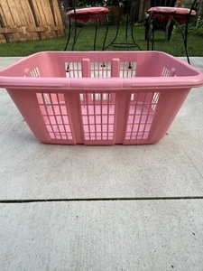 Cesta de lavandería vintage Rubbermaid malva/rosa # 2854 rectangular retro - Imagen 1 de 14