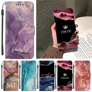 Funda tipo billetera de cuero con nombre personalizado para Motorola G Play G Power G Stylus Cover - Imagen 1 de 35
