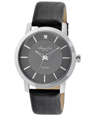 Reloj Hombre Kenneth Cole KC1986 Cuarzo Diamante Negro Cuero Foto 1 de 2
