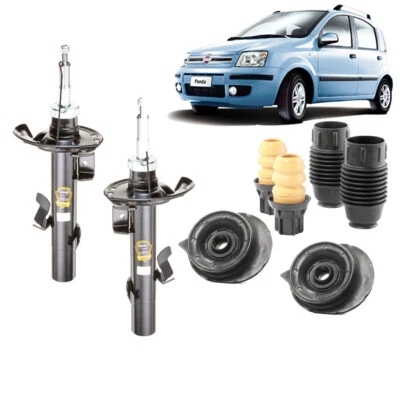Kit 2 Ammortizzatori Anteriori+ Supporti+Tamponi Fiat Panda 169 1.1 1.2 1.3 MJT - Immagine 1 di 3