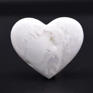 50mm Natural Quartz Crystal Gemstone Snow Agate Heart Healing Mineral Reiki AAA - Bild 1 von 3