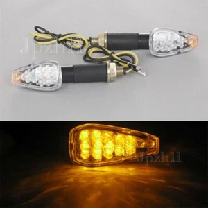 2x 14 LED Amber Motorcycle Bike Turn Signal Indicator Light Lamp Universal Chic - Picture 1 of 7