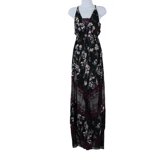 Free People NEU 128 $ Midnight Combo Gr. M schwarz bunt Spitze Blumen Poly Overall - Bild 1 von 17