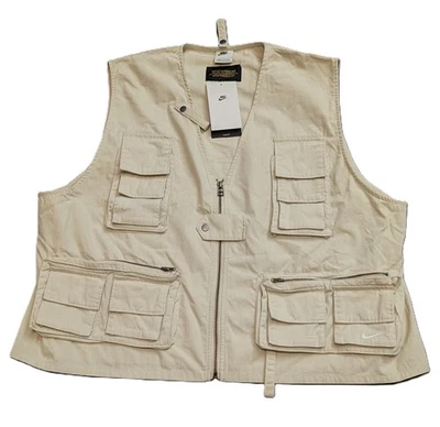 Nike Life Utility Gilet Vest Mens L FN3214-104 Light Orewood Brown - Image 1 of 4