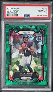 2023 Prizm Green Ice #339 CJ Stroud ROOKIE RC PSA 10 - Bild 1 von 2