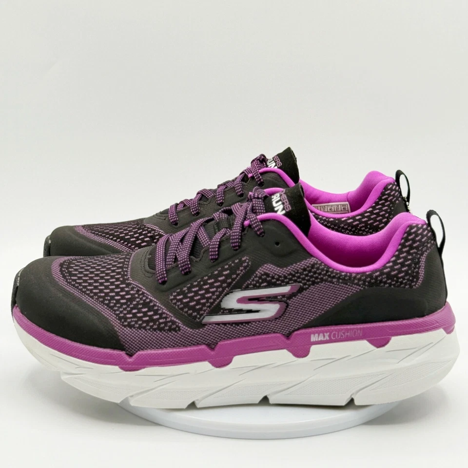 Skechers Womens Max Cushion Ultra Go Sneakers Size 10 Wide Fit Black Purple NIB - Image 1 of 4