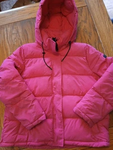 CK Calvin Klein Damen Full Zip Hooded Puffer Coat Pink Gr. L abnehmbare Kapuze - Bild 1 von 14