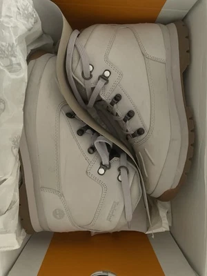 Timberland Big Kids Bota de Cuero Juniors Campo Senderismo, Talla 6, Beige Foto 1 de 2