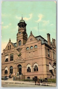 1907-10er POSTAMT DANVILLE VIRGINIA BRIEF AN OMA ANTIKE POSTKARTE - Bild 1 von 2