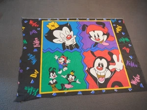 DE1 Vintage Animaniacs cartoon print Cotton Fabric 4 panels 23”x17” - Picture 1 of 5