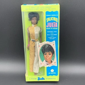 Vintage 1968 Mattel sprechende Julia Puppe versiegelt Barbie No Talk 1128 Handgelenkanhänger NRFB - Bild 1 von 11