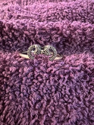 Autêntico anel quebra-cabeça Pandora Disney Minnie Mouse orelhas silhueta tamanho 8.5 58 - Imagem 1 de 4