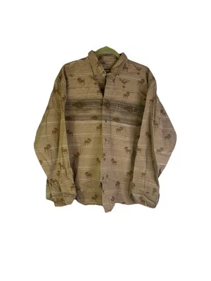 Vintage 90s Cabelas Mens Large Horse Western Print Button Shirt - Image 1 of 4