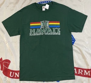 Camiseta De Colección UH University of Hawaii Rainbow Warriors Para Hombre Verde Mediana FOTL Y2K - Imagen 1 de 7