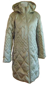 a.n.a. A NEW APPROACH DAMEN BIEGE LANGER DAUNEN STEPP PARKA KAPUZE MANTEL BAST JACKE ~ L - Bild 1 von 12