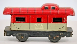 Marx O Gauge 20102 New York Central NYC 4 Wheel Caboose Sliding Tab Coupler - Picture 1 of 6